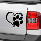 Adesivo Para Carro Coração Pata De Cachorro-g 35x30cm