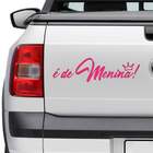 Adesivo Para Carro É De Menina-p 8x25cm