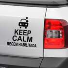 Adesivo Para Carro Keep Calm Recém Habilitada-eg 40x40cm