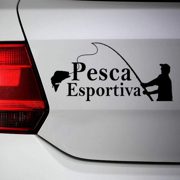 Adesivo Para Carro Pesca Esportiva-p 20x10cm
