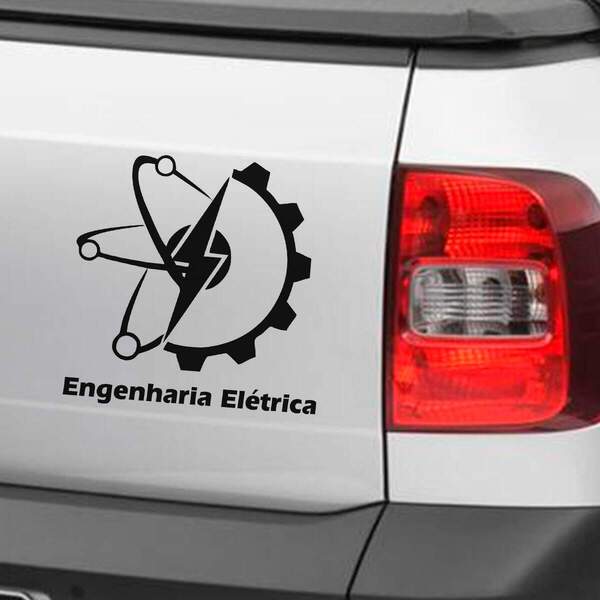 Adesivo Para Carro Profissões Engenharia Elétrica-m 20x20cm