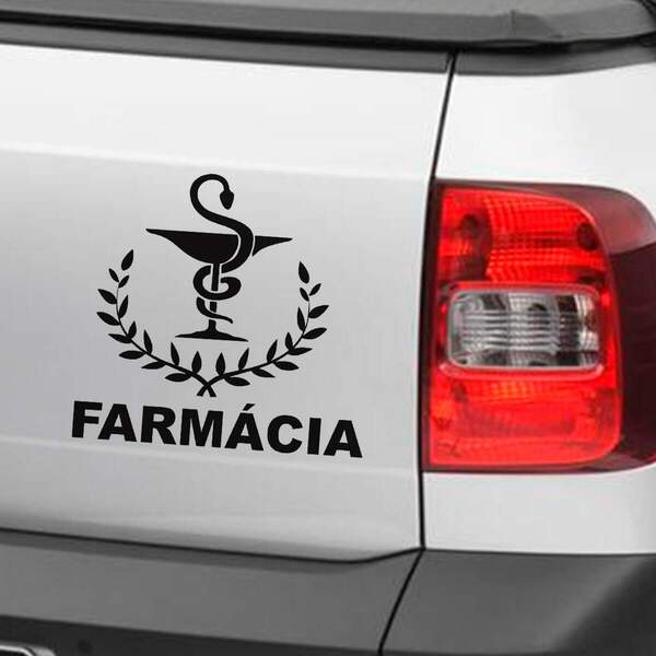Adesivo Para Carro Profissões Farmácia-g 32x30cm