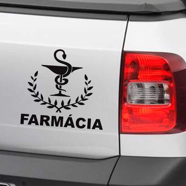 Adesivo Para Carro Profissões Farmácia-m 21x20cm