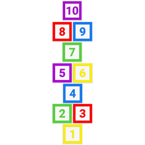 Adesivo Para Chão Amarelinha Infantil Laminado 55x185cm