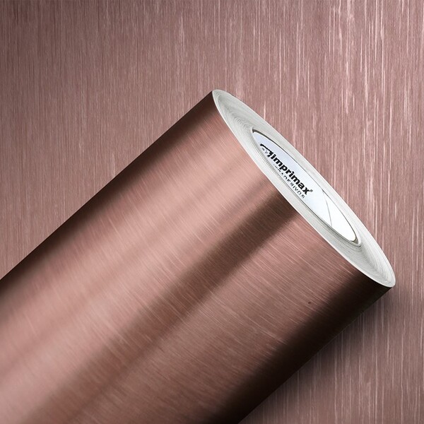 Adesivo Para Envelopamento Aço Escovado Rose 6m X 1m