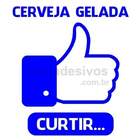 Adesivo Para Geladeira Cerveja Gelada Curtir-p 32x50cm
