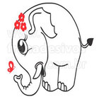 Adesivo Para Geladeira Elefantinha Laço-g 60x65cm