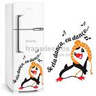 Adesivo Para Geladeira Pinguim Dançando-g 60x90cm