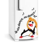 Adesivo Para Geladeira Pinguim Dançando-m 50x74cm