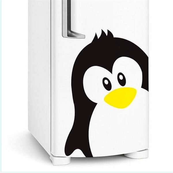 Adesivo Para Geladeira Pinguim De Moicano-g 60x90cm