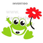 Adesivo Para Geladeira Sapinho Flor-p 30x35cm