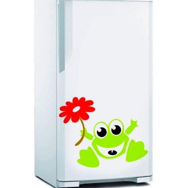 Adesivo Para Geladeira Sapinho Flor-p 30x35cm