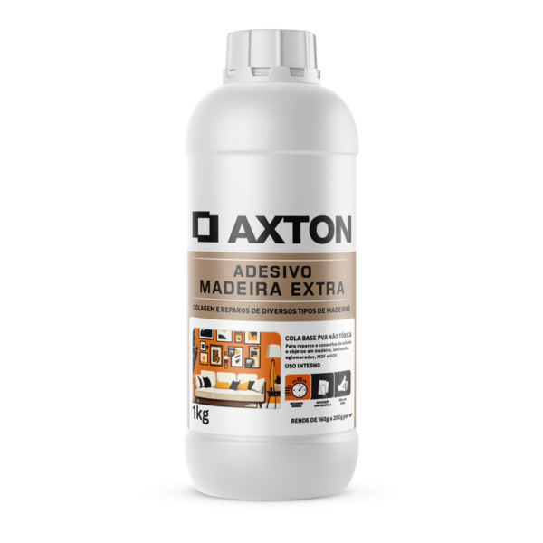Adesivo para Madeira Áreas Externas Branco 1kg Axton