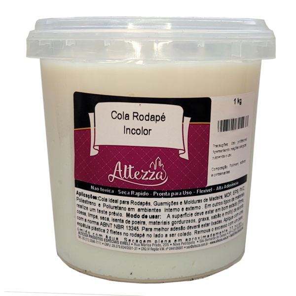 Adesivo para Moldura e Rodapé Área Externas Incolor 1 Kg Alte