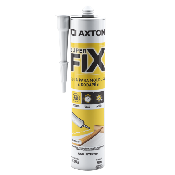 Adesivo para Moldura e Rodapé Áreas Internas Branco 420g Axton