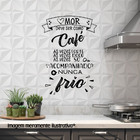 Adesivo Para Parede Amor Deve Ser Com Café