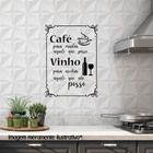 Adesivo Para Parede Café E Vinho