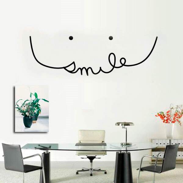 Adesivo Para Parede Smile Sorriso-p 50x16cm