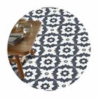 Adesivo Para Piso Ladrilho Geometrico Cinza E Branco Lavável