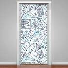 Adesivo Para Porta Abstrata 06 Matemática-63x210cm