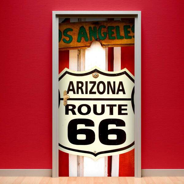 Adesivo Para Porta Arizona Rota 66-83x210cm