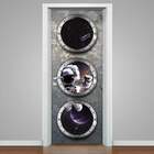 Adesivo Para Porta Astronauta No Espaço-63x210cm