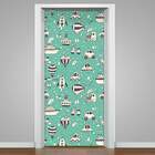 Adesivo Para Porta Automóveis Fundo Verde-83x210cm