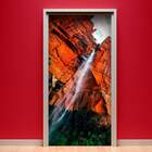 Adesivo Para Porta Cachoeira Parque Nacional-63x210cm