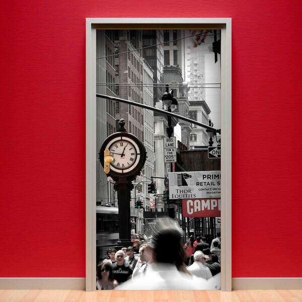 Adesivo Para Porta Cidade De Nova York-63x210cm