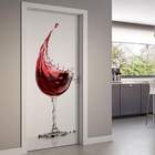 Adesivo Para Porta Cozinha Taça Com Vinho-93x210cm
