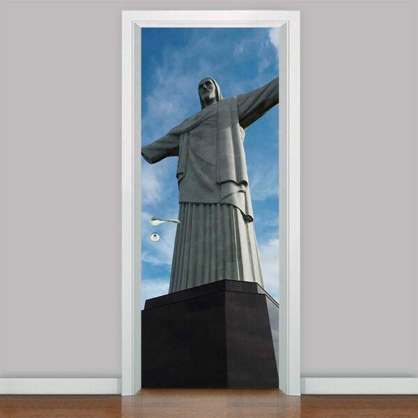 Adesivo Para Porta Cristo Redentor-63x210cm