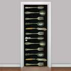 Adesivo Para Porta De Cozinha Talheres Prata-63x210cm