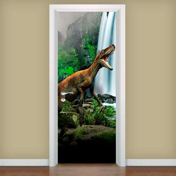 Adesivo Para Porta Dinossauros 01-73x210cm