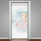 Adesivo Para Porta Elefantinho E Ursinho Nas Nuvens-63x210cm