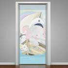 Adesivo Para Porta Elefantinho Marinheiro-63x210cm