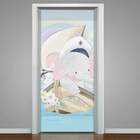 Adesivo Para Porta Elefantinho Marinheiro-83x210cm