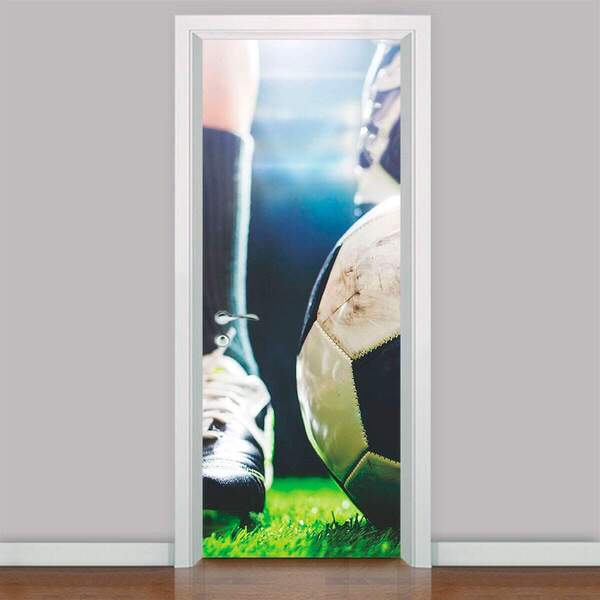 Adesivo Para Porta Esportes Pé Na Bola-83x210cm