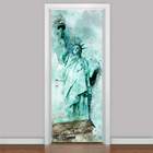 Adesivo Para Porta Estátua Da Liberdade-93x210cm