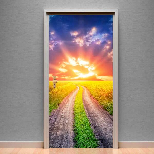 Adesivo Para Porta Estrada No Campo-73x210cm