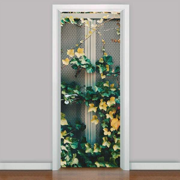 Adesivo Para Porta Florais Com Flores-63x210cm