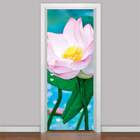 Adesivo Para Porta Florais Flor De Lótus 05-83x210cm