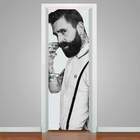 Adesivo Para Porta Homem Com Barba 9-83x210cm