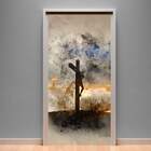 Adesivo Para Porta Jesus Na Cruz-73x210cm