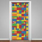 Adesivo Para Porta Legos Coloridos-93x210cm
