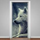 Adesivo Para Porta Lobo Branco-73x210cm