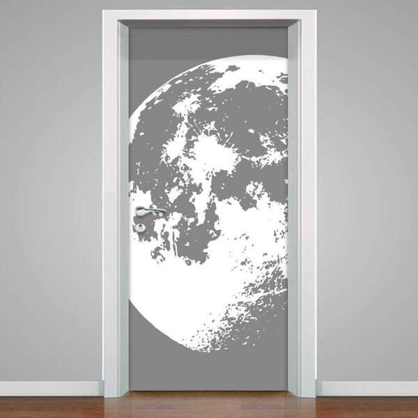 Adesivo Para Porta Lua Cheia-63x210cm