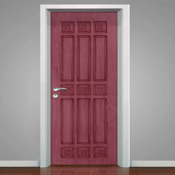 Adesivo Para Porta Madeira Vermelha-93x210cm