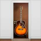 Adesivo Para Porta Musica Violão Gibson-63x210cm