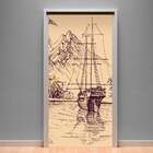 Adesivo Para Porta Navio Caravela-63x210cm