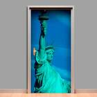 Adesivo Para Porta Nova York Estátua Da Liberdade 2-83x210cm